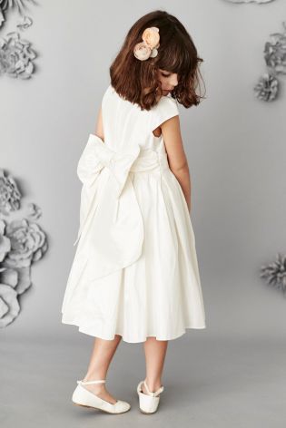 Ivory Premium Silk Bridesmaid Dress (3-12yrs)